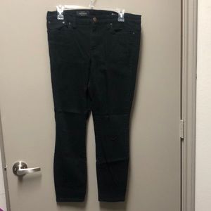 J crew ankle toothpick black jeans 31